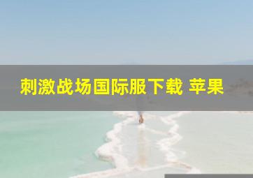 刺激战场国际服下载 苹果